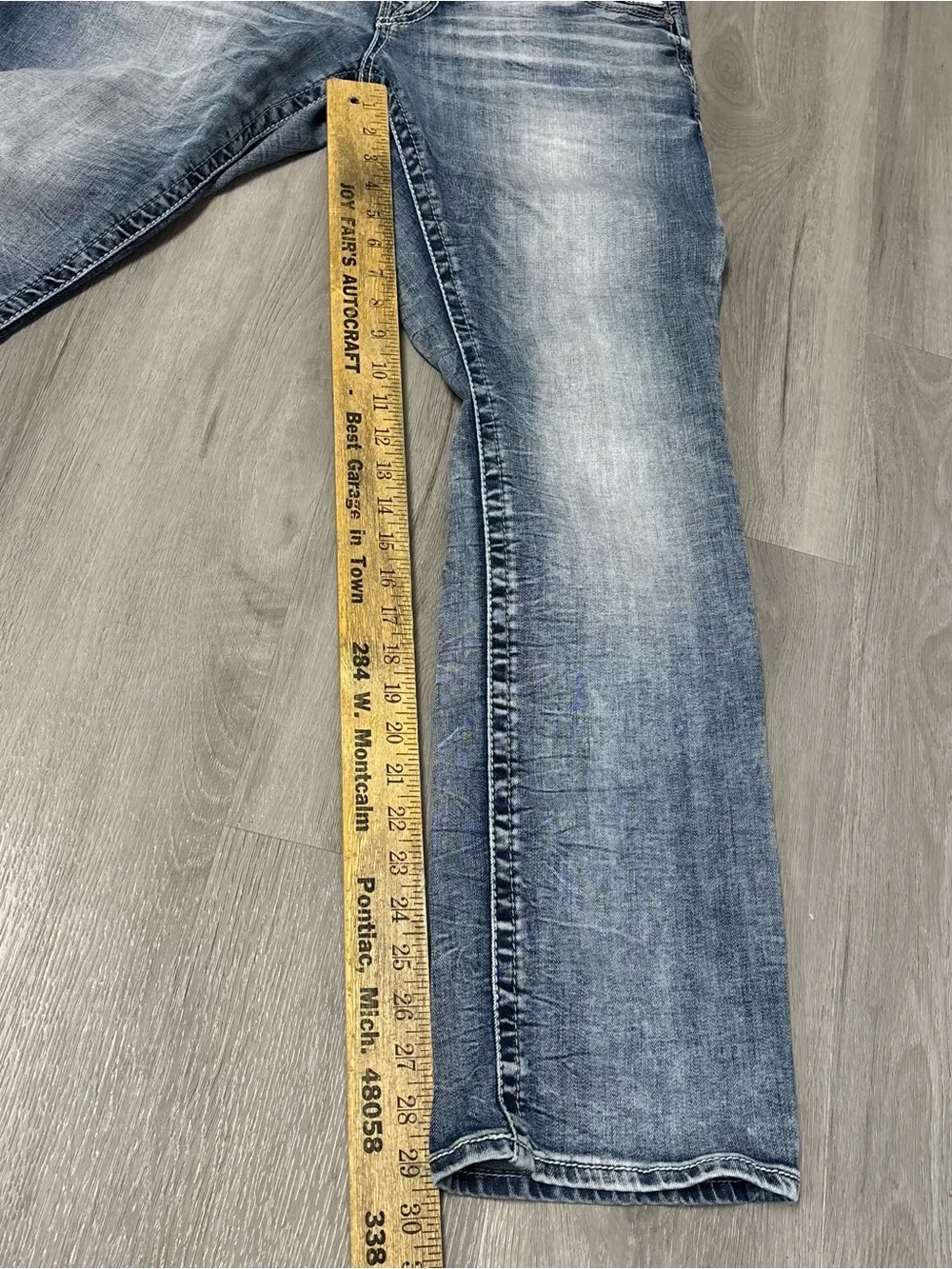 Salvage Buckle Exclusive Mayhem Straight Regular Fit Faded Blue Men’s Jeans 33R